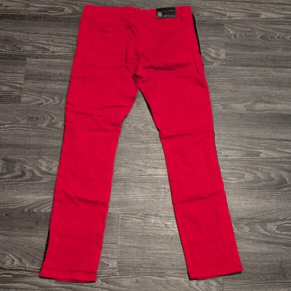 J23 ARGONAUT NATION Red Designer Jeans - Picture 4 of 5